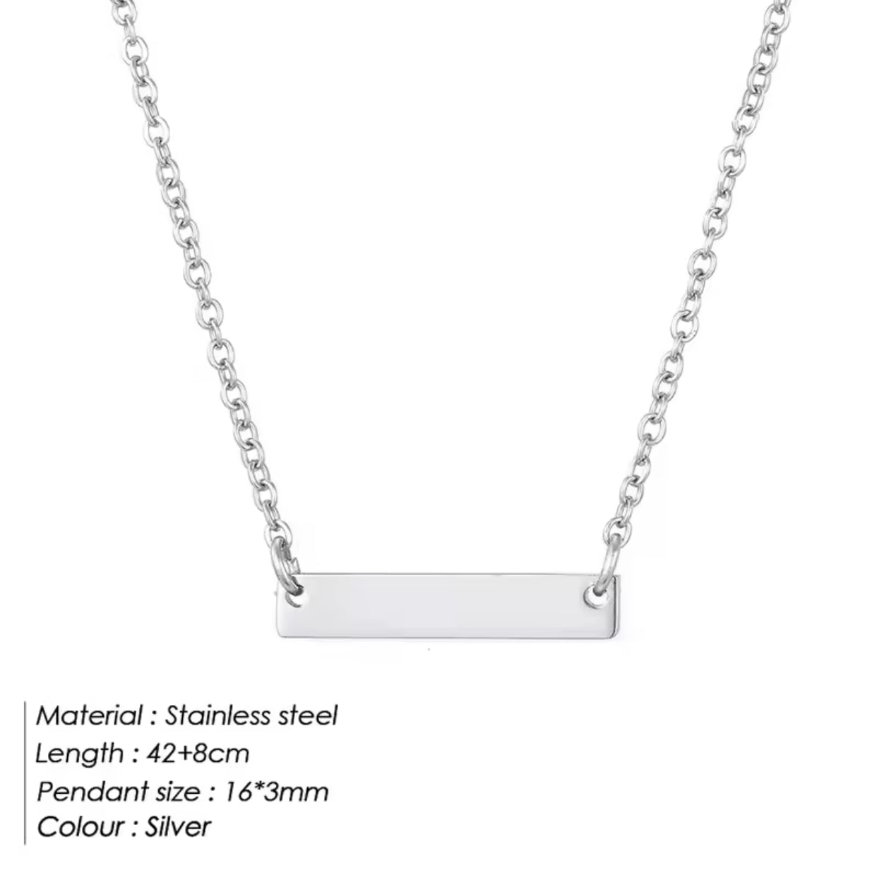 Engraving Necklace- Stainless Steel 316L