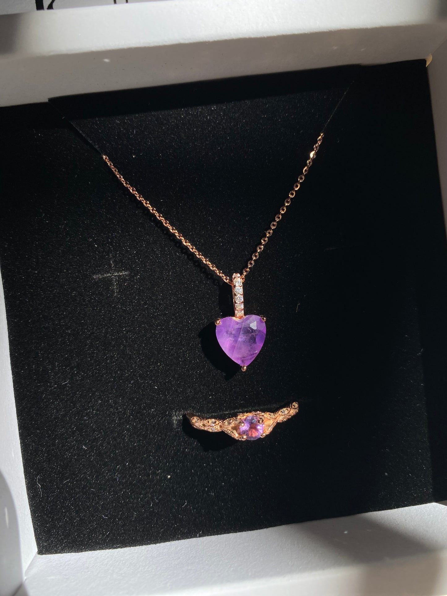 Amethyst Heart Set