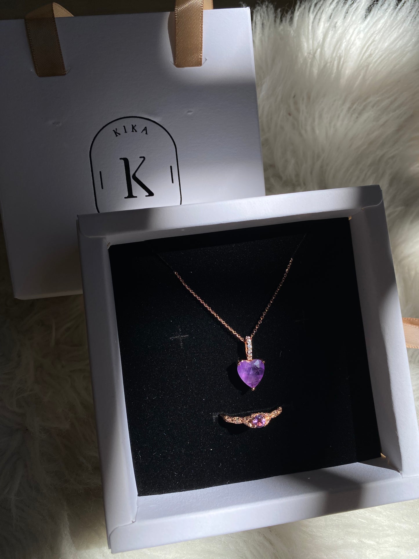Amethyst Heart Set