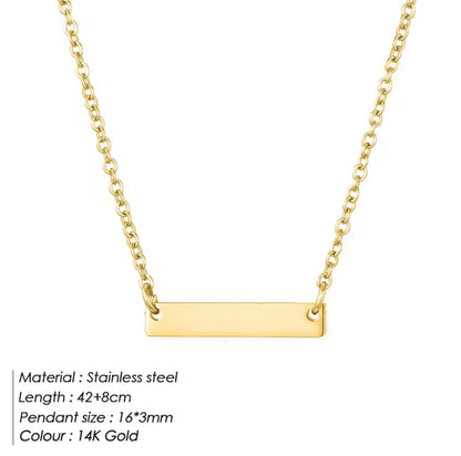 Engraving Necklace- Stainless Steel 316L