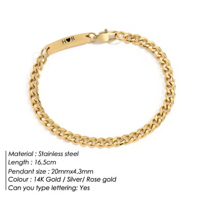Engraving Bracelet- Stainless Steel 316L