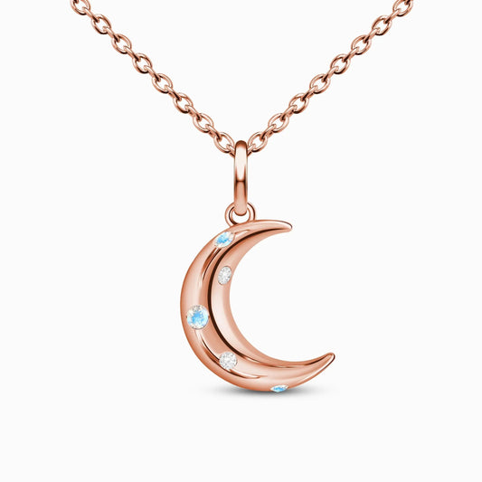 Synthetic Moonstone Necklace - Glow
