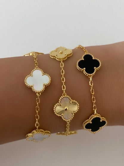 Trébol Bracelet  Doble Cara -316L Stainless Steel
